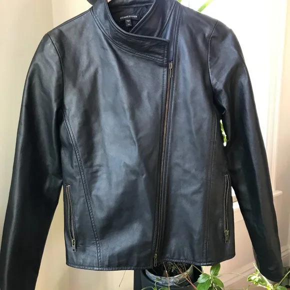 Eileen fisher deals leather moto jacket